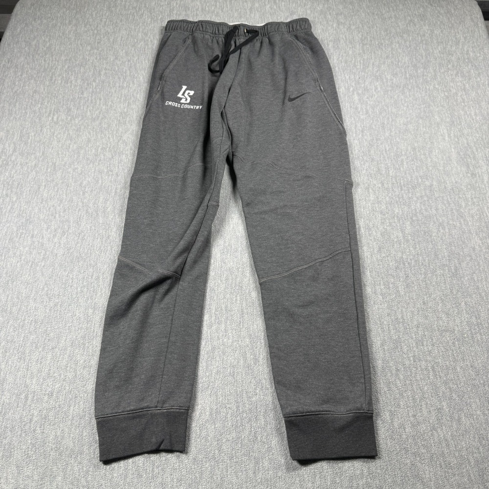 Nike Sweatpants Mens Medium Charcoal Gray Dri-Fit Cross Country Joggers Fleece